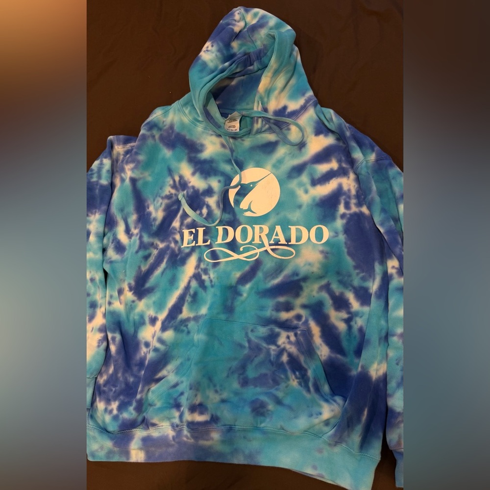 El Dorado Tie-Dye Hoodie in Blue & White